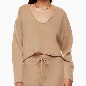 Aritzia THE GROUP BABATON Luxe Cashmere V Neck Sweater